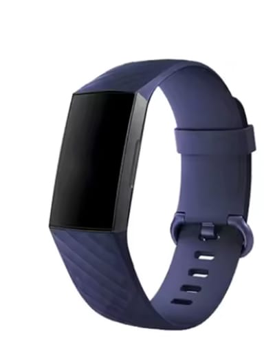 Blauw bandje geschikt voor Fitbit charge 3 - Bandje geschikt voor Fitbit - Fitbit Charge 3 - Sportbandje - Donkerblauw - M/L - Horlogeband - Excl. fitbit - Armband -Polsband - Stappenteller - CHPN