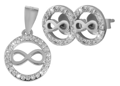 AKZENT Akzent Dames sieradenset "Irina" aus 925 Sterlingzilver, gerhodineerd, langlebig