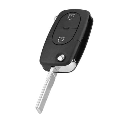 JHUBERS- Autosleutel Met ID48 Chip - 2 Knoppen - Zender 434 Mhz - Hoogwaardige Kunststof - Geschikt Voor Passat/Golf MK4 - Elegant Design - Sleutel