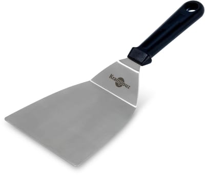 KRAMPOUZ Complete Reinigingsset voor Roestvrijstalen Plancha - 1 Roestvrijstalen Spatel en 2 Roestvrijstalen Ballen - Plancha Snel en Moeiteloos Reinigen - Ref AKN1