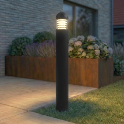 Lucande LED tuinpadverlichting Skagena, antraciet, hoogte 90 cm, IP54