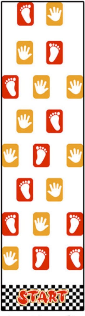 beweegspel vloerstickers - hinkelspel - motoriek speelgoed - hinkelpad stickers - sport en spel - Blijderij