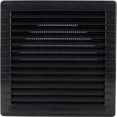 Vierkant Ventilatie Rooster Kunststof met Insectenhor | Ø 100 t/m 150 mm | Antraciet