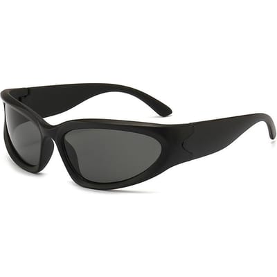 Y2K Atletische Punk Zonnebril Voor Dames Designer Vierk Goggle Voor Heren Luxe Zonnebril UV400 Kleurrijk Spiegel Stijlvolle Bril MULTI black