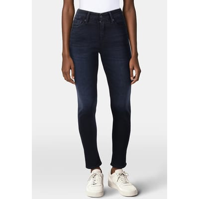 Kings Of Indigo Juno Medium Blue Black Worn Size: W26L32 | Slim Outlet | Dames | Blauw