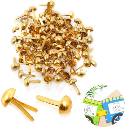 100x Mini Brads Goud - Duurzame Splinten voor Knutselen, Scrapbooking en Kaarten Maken