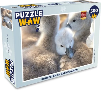 Puzzel Zwanen - Licht - Kuiken - Legpuzzel - Puzzel 500 stukjes