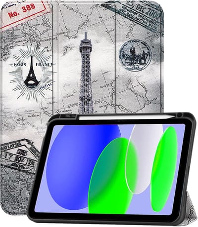 Hoesje Geschikt voor Apple iPad A16/A18 (2025/2026) - 11 inch (11e & 12e generatie) - Dun & Stevig - Trifold Bookcase - Hard Cover Case - Met Uitsparing Geschikt voor Apple Pencil - Hardcover Book - Tablet Hoes - Eiffeltoren