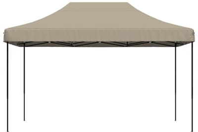 Partytent opvouwbaar - Paviljoen - Easy up - Waterdicht - Weerbestendig - Taupe + Zwart