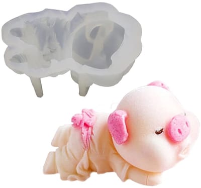 Dailygoods- Cakevorm 3D Varken - Siliconen Bakvorm - Voor Cupcakes/Cakes - Voedingskwaliteit - Temperatuurbereik - Geen Geur - Siliconen Mal