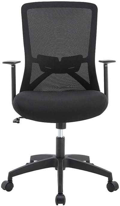 Vente-unique Bureaustoel - Stof - Zwart - DELVORA