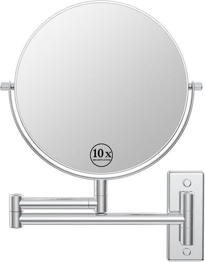 Vergroot make-up spiegel 10x vergroting chroom