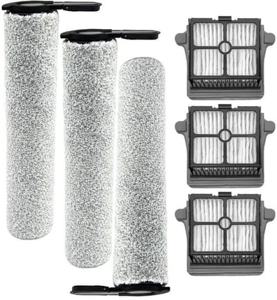 Accessoirekit Geschikt voor de Tineco Floor One S7 stoomreiniger, inclusief 3 rolborstels en 3 HEPA-filters.