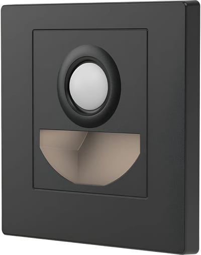 LED Trapspot met Bewegingssensor - Brinton Lumostep - Inbouw Trapverlichting Vierkant Zwart - 3W 90lm - Aanpasbare Lichtkleur 3000K-4000K-6500K