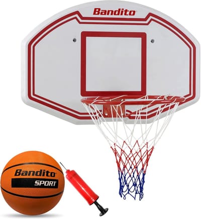 Basketbalbord Set Inclusief Bal en Pomp voor Buiten en Binnen