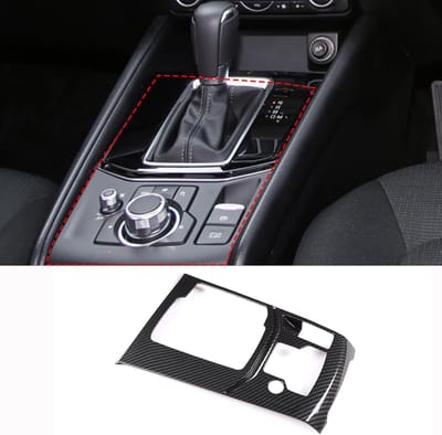 Carbon Fiber Console Gear Shift Paneel en Multimedia Knoppen Cover voor Mazda CX-5 2017-2022, Interieur Accessoires en Trim Stickers
