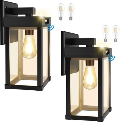 Zonne-energie Wandlampen met Bewegingssensor - 2 Stuks, Waterdicht en Dusk till Dawn Verlichting voor Buiten