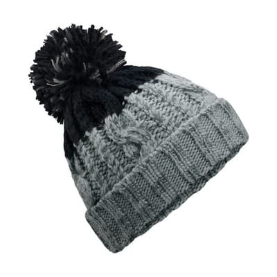 Beechfield Apres Contrast muts (Lichtgrijs/zwart)