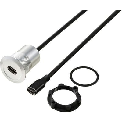 TRU COMPONENTS TC-13376300 USB-C (3.1) bus/bus 1 m kabel zilver 1 stuk(s)