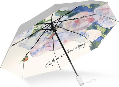 Automatische zonneparaplu parasol parasol buiten anti-ultraviolet dames automatische opvouwbare paraplu winddicht en regenbestendig mini paraplu 8 bot paraplu geschikt voor volwassenen en kinderen reisparasol