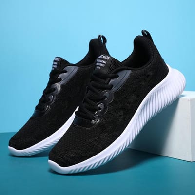 Arrivée Baskets Ultralégères pour Femmes Maille Respirante Été Confortables Chaussures de Sport Décontractées Taille 35 -41 Dropshipping 36 noir