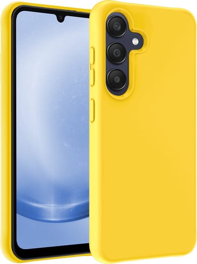 Hoesje - Geschikt voor Samsung Galaxy A25 - Sterk & Shockproof - Siliconen Case - Hoes Cover - Telefoonhoes - Geel