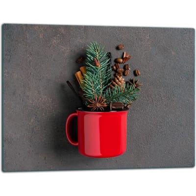 TMK ArtDeko Serie - Snijplank - Glas - 52x40 cm - Kerst Thema