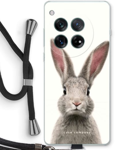 Case Company® - Hoesje met koord geschikt voor OnePlus 12r hoesje met Koord - Daisy - Telefoonhoesje met Zwart Koord - Bescherming aan alle Kanten en Over de Schermrand