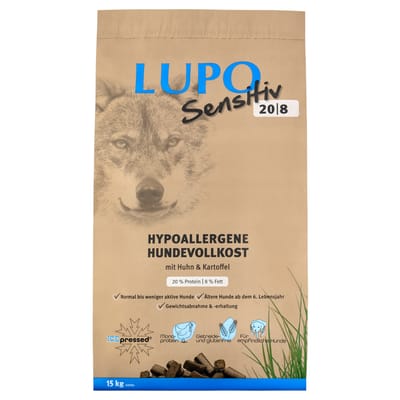 2x15kg Lupo Sensitiv 20/8 Hondenvoer