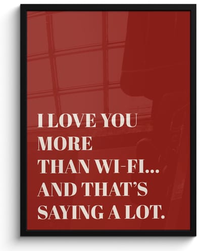 Poster in lijst - Fotolijst 50x70 cm - Posters - Rood - Quote - Liefde - Posterlijst zwart - Decoratie - Wanddecoratie woonkamer - Muurdecoratie slaapkamer