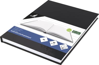 Kangaro schoolschrift - A5 - lijn - 160 pagina's - 80 grams - harde kaft - zwart - 5 stuks