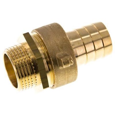 25 mm & G1'' Messing Slangpilaar BuitendraadConische Afdichting NBR Afdichting Vleugelmoer