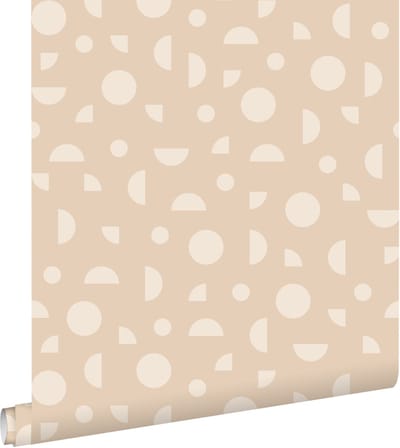 ESTAhome behang grafisch motief donker beige - 50 x 900 cm - 139750
