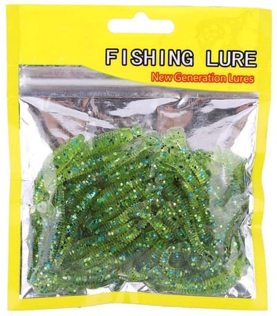JHUBERS- Kunstaas Set 50 Stuks - Zacht Plastic Aas - T-Tail Grub Worm - Kunstaas Snoek - Kunstaas Roofvis - Duurzaam Materiaal - Vishaak