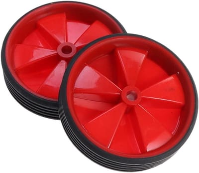 Hulpwielen Fiets - Stabilisator Wielen - Kinderen Leren Fietsen - Stevig Stalen Frame - 11 cm - Rood