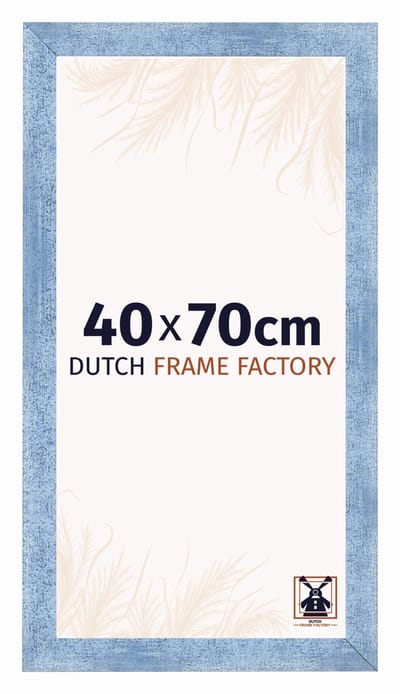Fotolijst 40x70 cm - MDF - Helder Blauw Geveegd - Praag