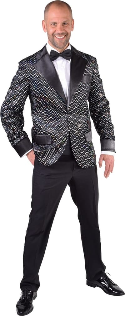 Magic Design Colbert Glitter Zwart Polyester Maat Xs
