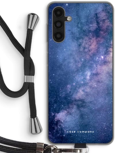 Case Company® - Hoesje met koord geschikt voor Samsung Galaxy A04s hoesje met Koord - Nebula - Telefoonhoesje met Zwart Koord - Bescherming aan alle Kanten en Over de Schermrand