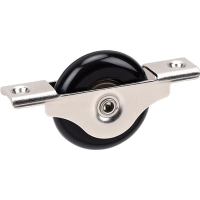 Poulie de porte coulissante noire Résistante à l'usure Facile à installer Polyvalente Roue de coulissement pour porte d'armoire