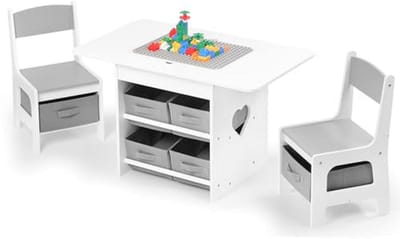 Kinder Tafel en Stoel Set - Grijs