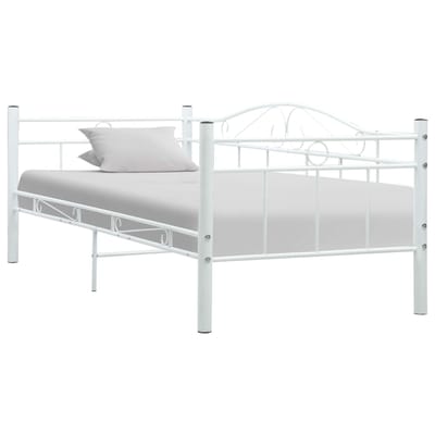 vidaXL - Bedbank - metaal - wit - 90x200 - cm