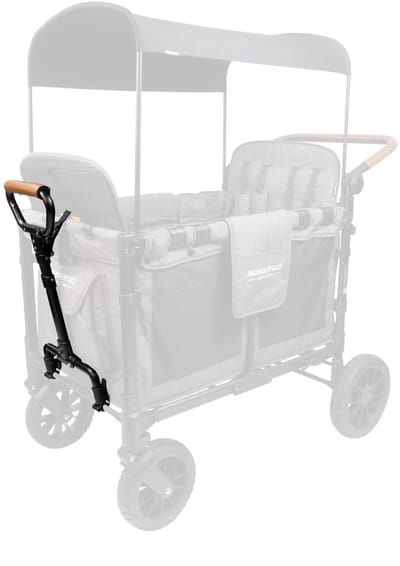 WonderFold WPHA Trekhendel - Voor Kinderwagen - Handvat voor Bolderkar – Kunstleer - Zwart