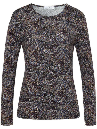 Shirt ronde hals Van Peter Hahn zwart
