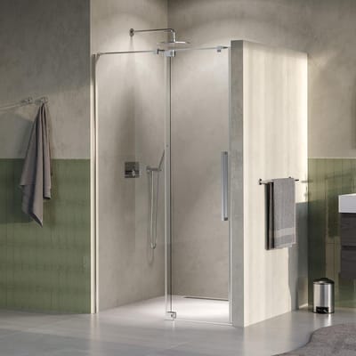 Brauer Stellar - Nisdeur - 2-Delig - Draaiend - Helder Glas - 100 x 200 cm - Omkeerbaar - incl. Glascoating - PVD RVS-Kleurig Geborsteld