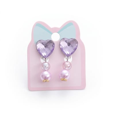 Roze cartoon oorbellen met wortel dames en meisjes clip on oorclips met hanger en kralen speels ontwerp zonder gaatjes geschikt voor kinderen en volwassenen