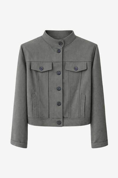 Ophelia viscose blend short jacket | Melange - Melange / S