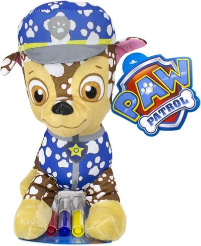 PAW Patrol Inkleur Knuffel met Stiften - Chase.