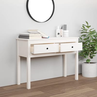 vidaXL - Wandtafel - 100x35x75 - cm - massief - grenenhout - wit