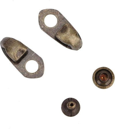 Set van 20 metalen haakjes voor schoenen, ideaal voor wandelschoenen, bergschoenen en werkschoenen, maat #7, 33 EU