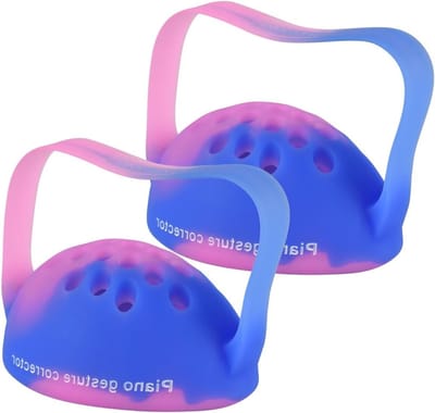 Draagbare Handcorrector voor Piano, Vingertrainer Bal, Verbeter Je Pianospel met Ademend Elastisch Bandje en Professionele Correctiehulpmiddelen